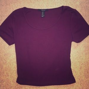 Maroon crop top